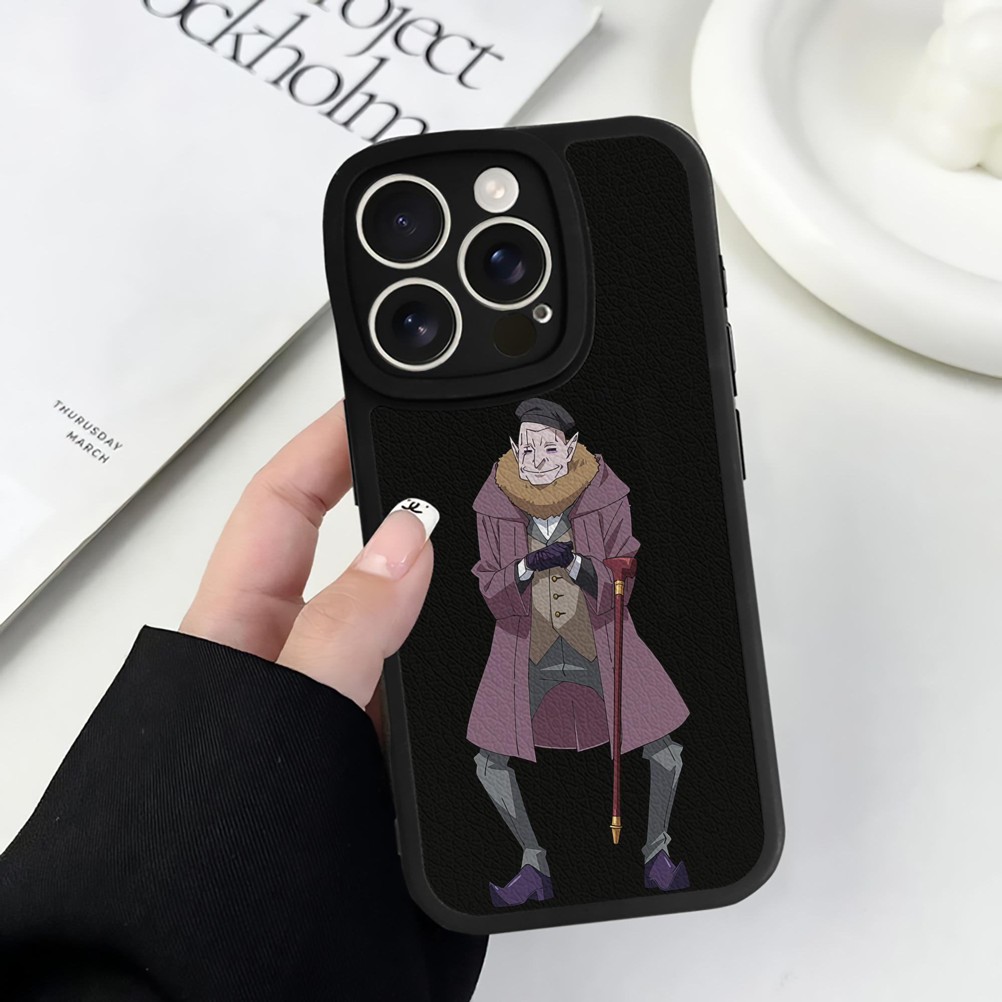 （画像用） 転スラ Regarding Reincarnated to Slime 【iPhone 16シリーズ対応】シリコンスマホケース（レザー調） 材質：シリコン